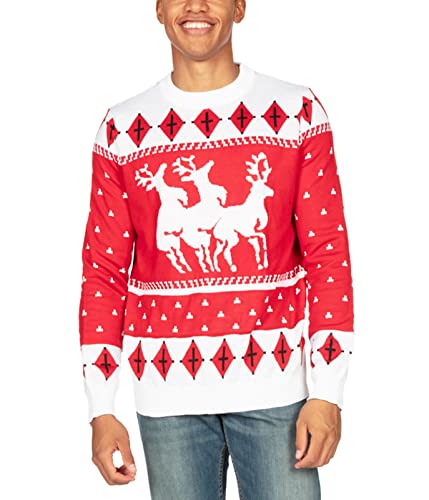Festive Tipsy Elves Reindeer Trio Christmas Sweater