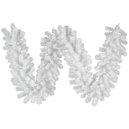9' Crystal White Spruce Garland: Festive Home Décor