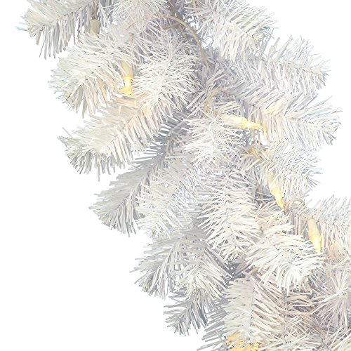 9' Crystal White Spruce Garland: Festive Home Décor