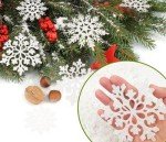 Christmas Snowflake Ornaments: 36pcs Variety of Sizes