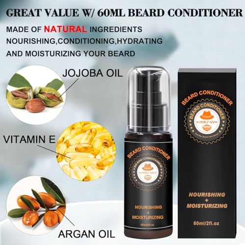 Beard Care Set with Conditioner, Oil, and More