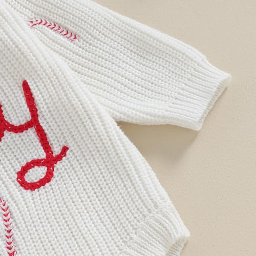 Baby Christmas Sweater Romper with Candy Cane Design