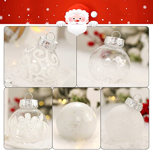 Clear Christmas Ornaments Set with Stuffed Decorations