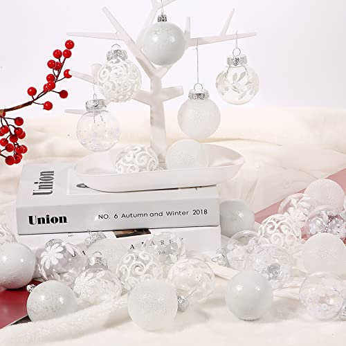 Clear Christmas Ornaments Set with Stuffed Decorations