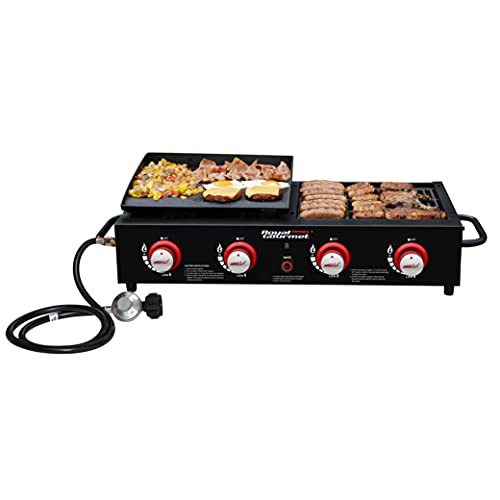 Royal Gourmet 4-Burner Portable Propane Grill Combo