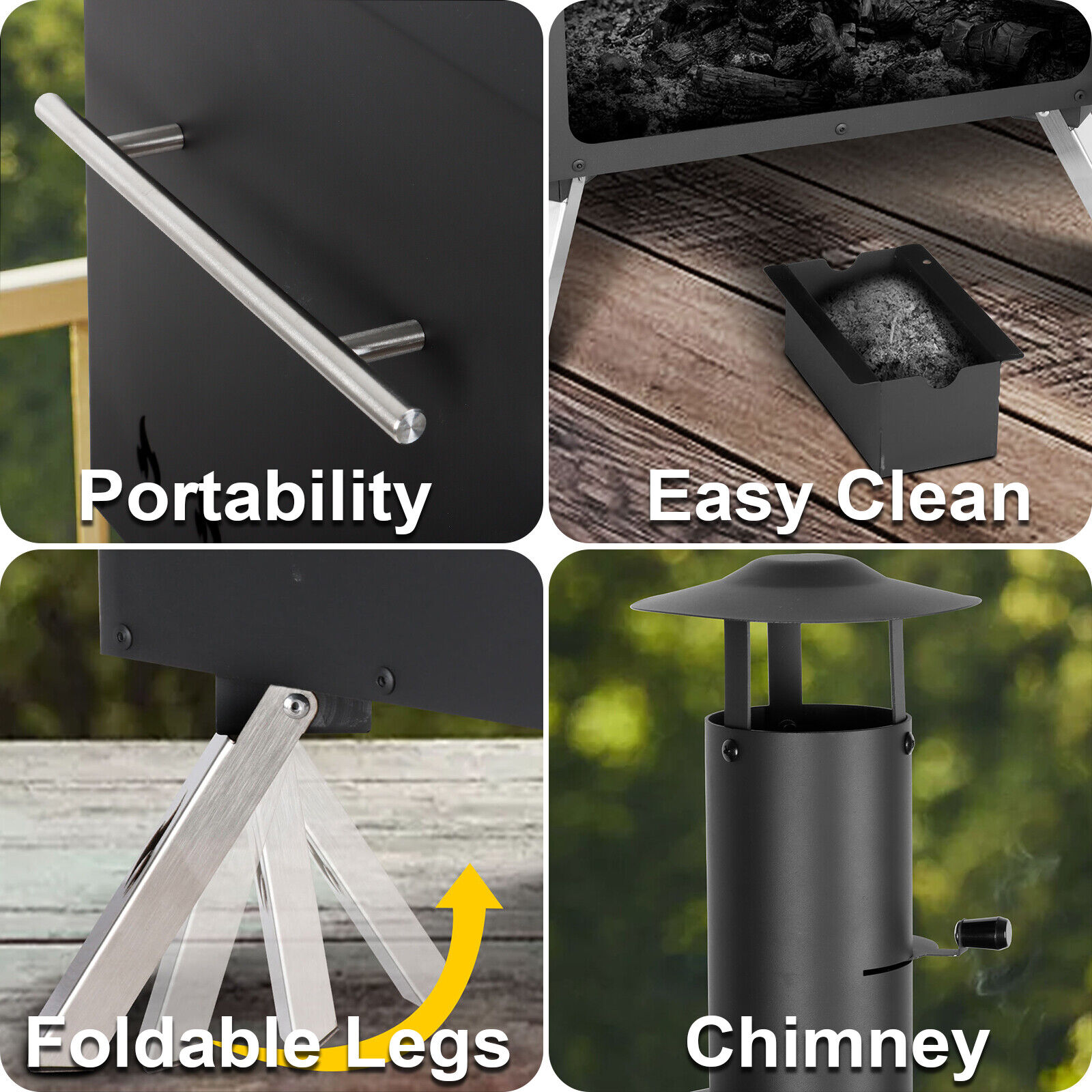 Portable Wood Fired Outdoor Pizza Oven with Legs