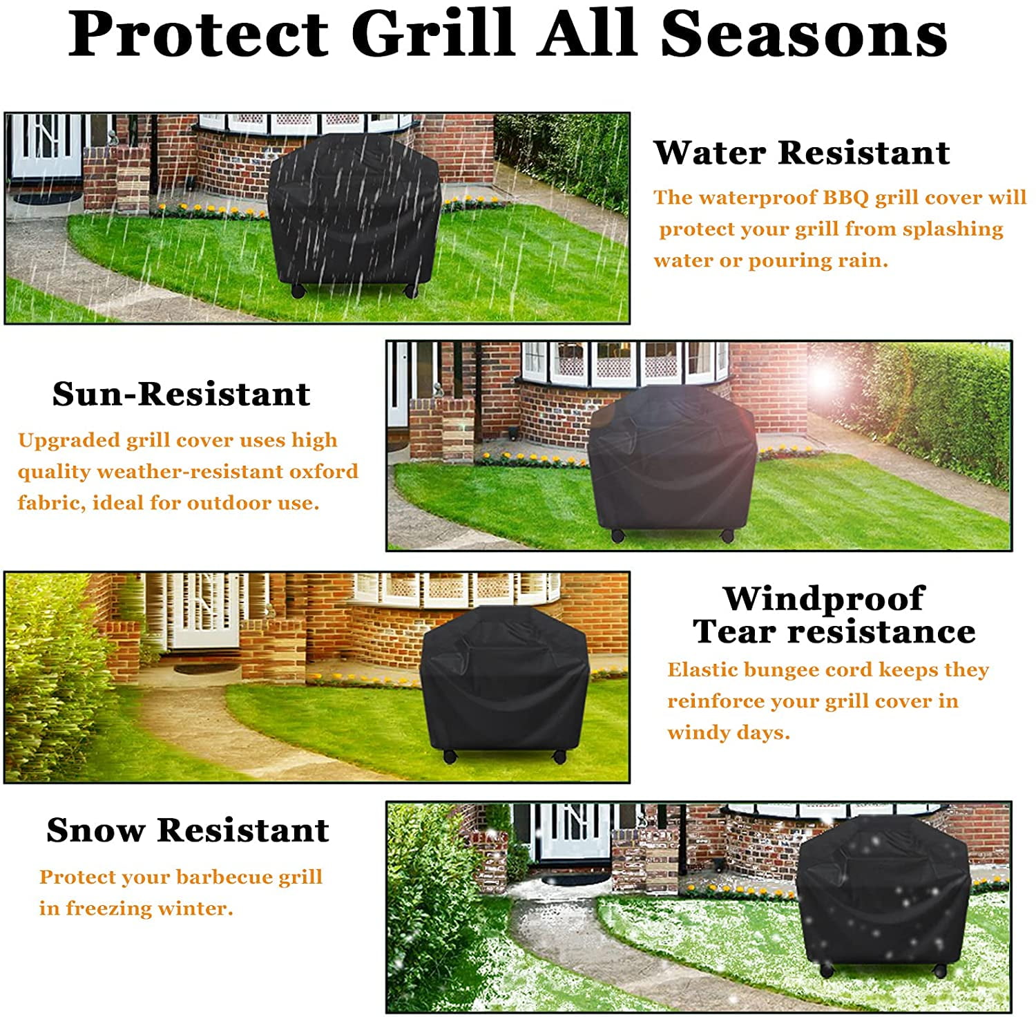 Waterproof 58" Gas Grill Cover - Weber Grills