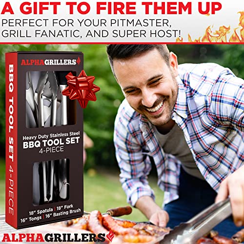 Alpha Grillers 4pc BBQ Grilling Tool Set