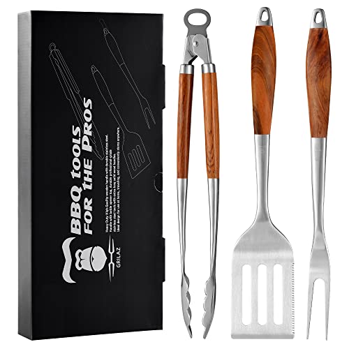 GRILAZ Rose Wood BBQ Grilling Tools Set