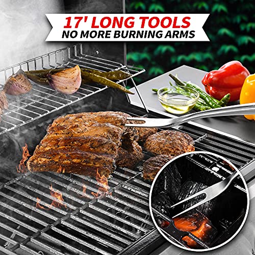 GRILAZ Rose Wood BBQ Grilling Tools Set