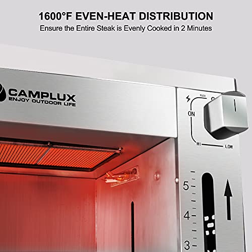 Camplux Propane Infrared Steak Grill - Powerful Heat!