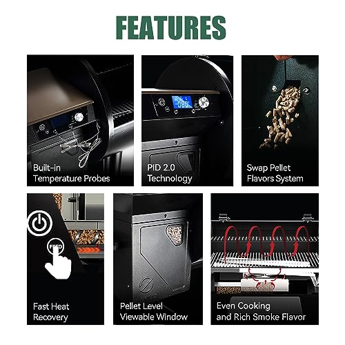 Z GRILLS Pellet Grill Smoker, 700 Cooking Area