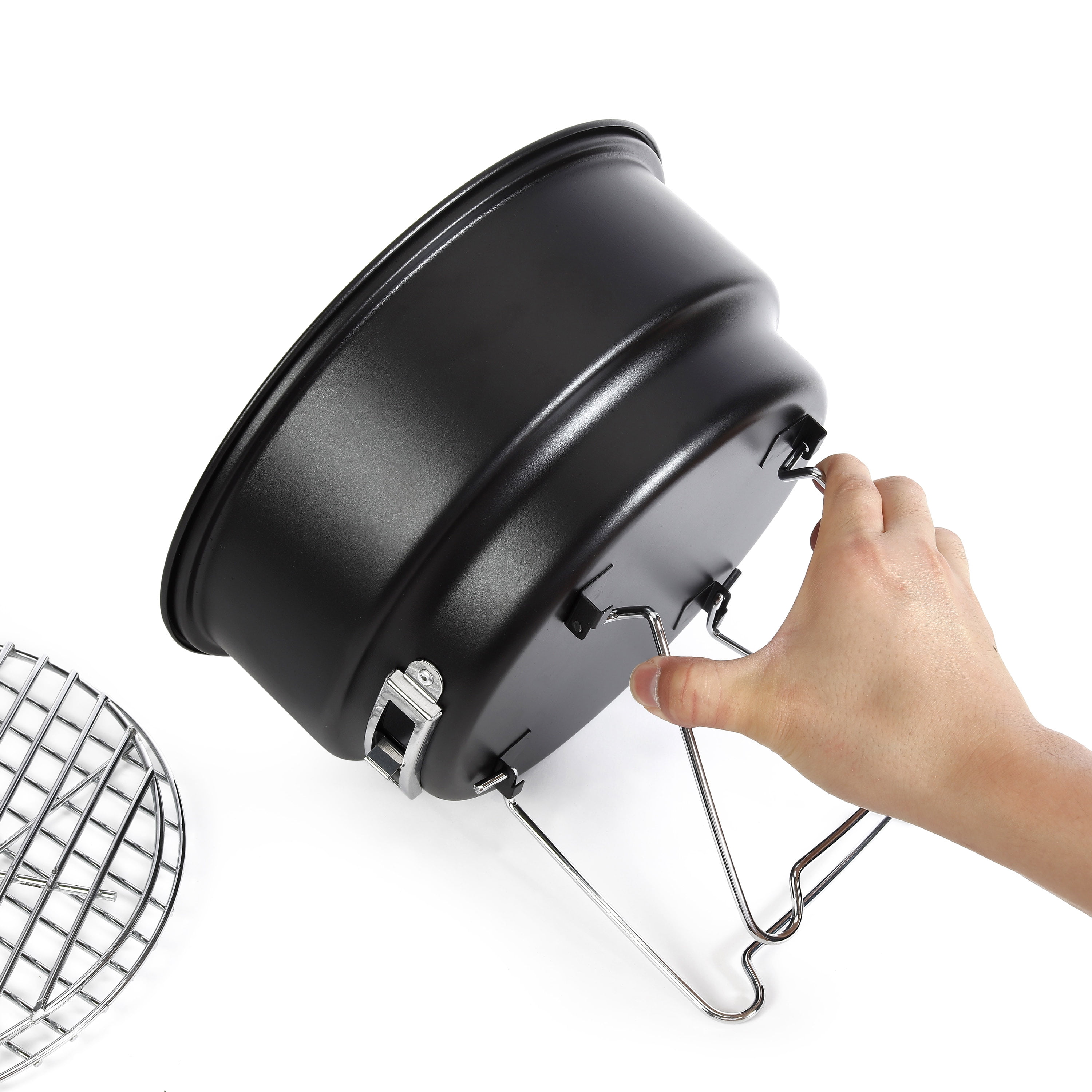 10" Portable Camping Charcoal Grill with Cooler Bag