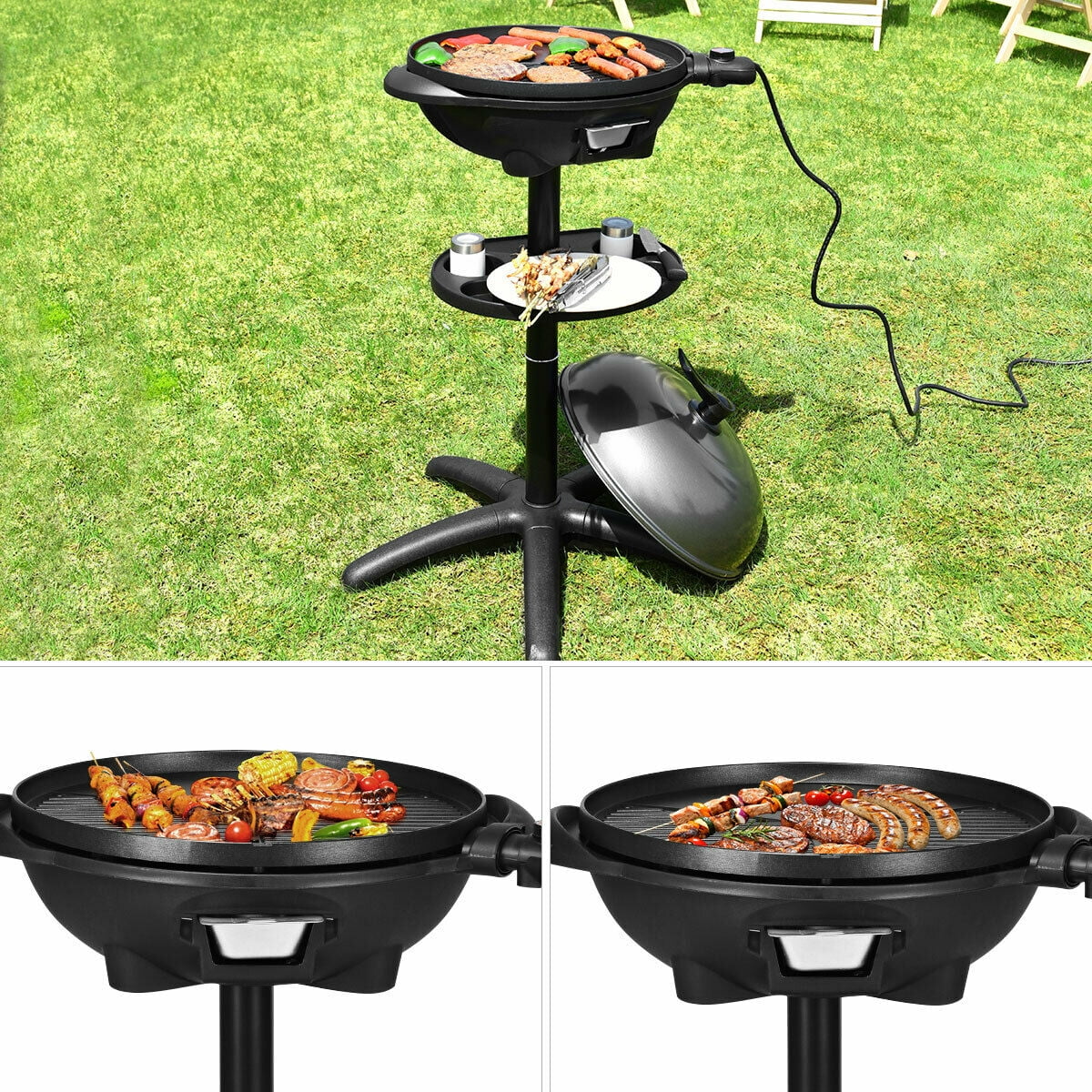 Costway Electric BBQ Grill - 4 Temperature Setting