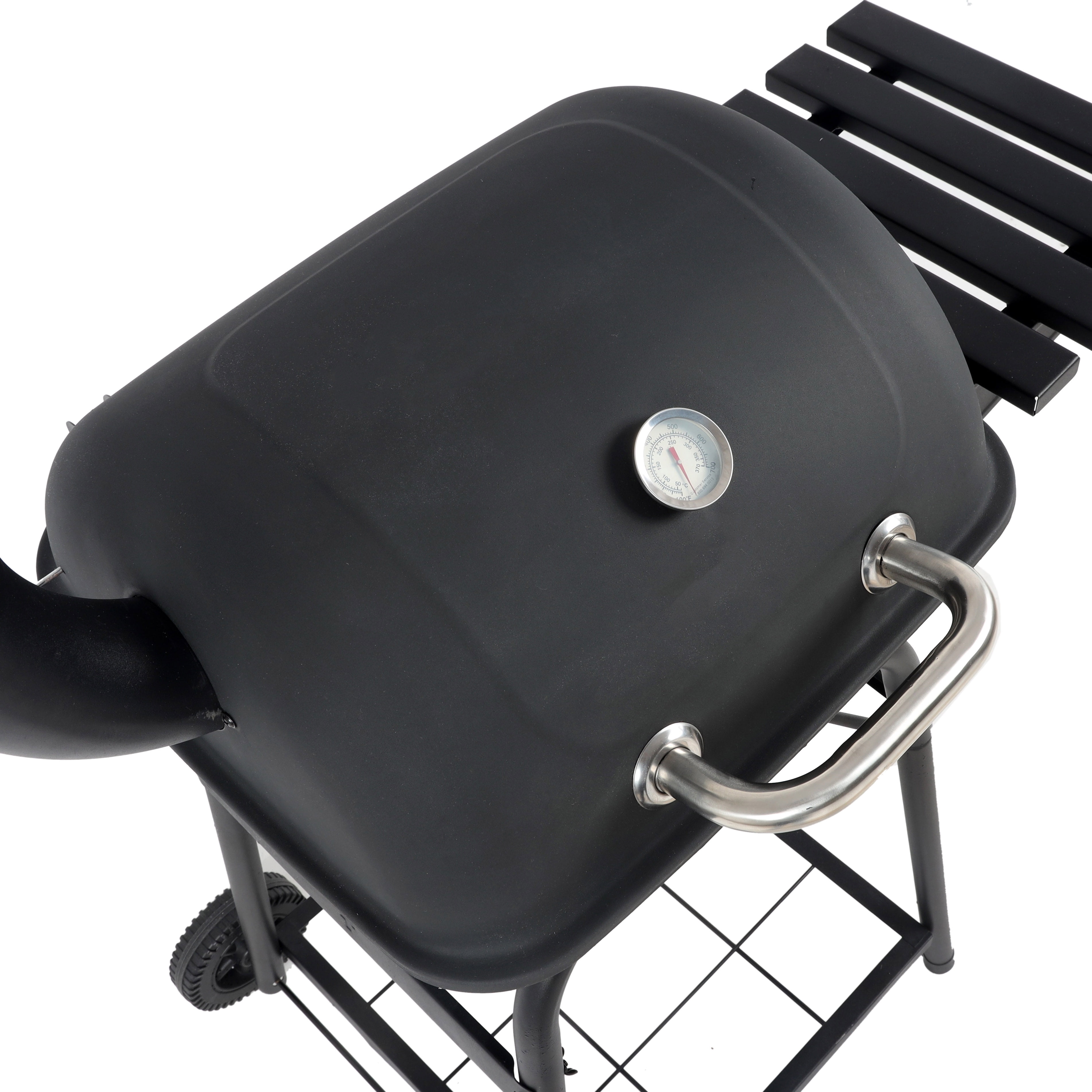 26" Mini Barrel Charcoal Grill with Side Shelf