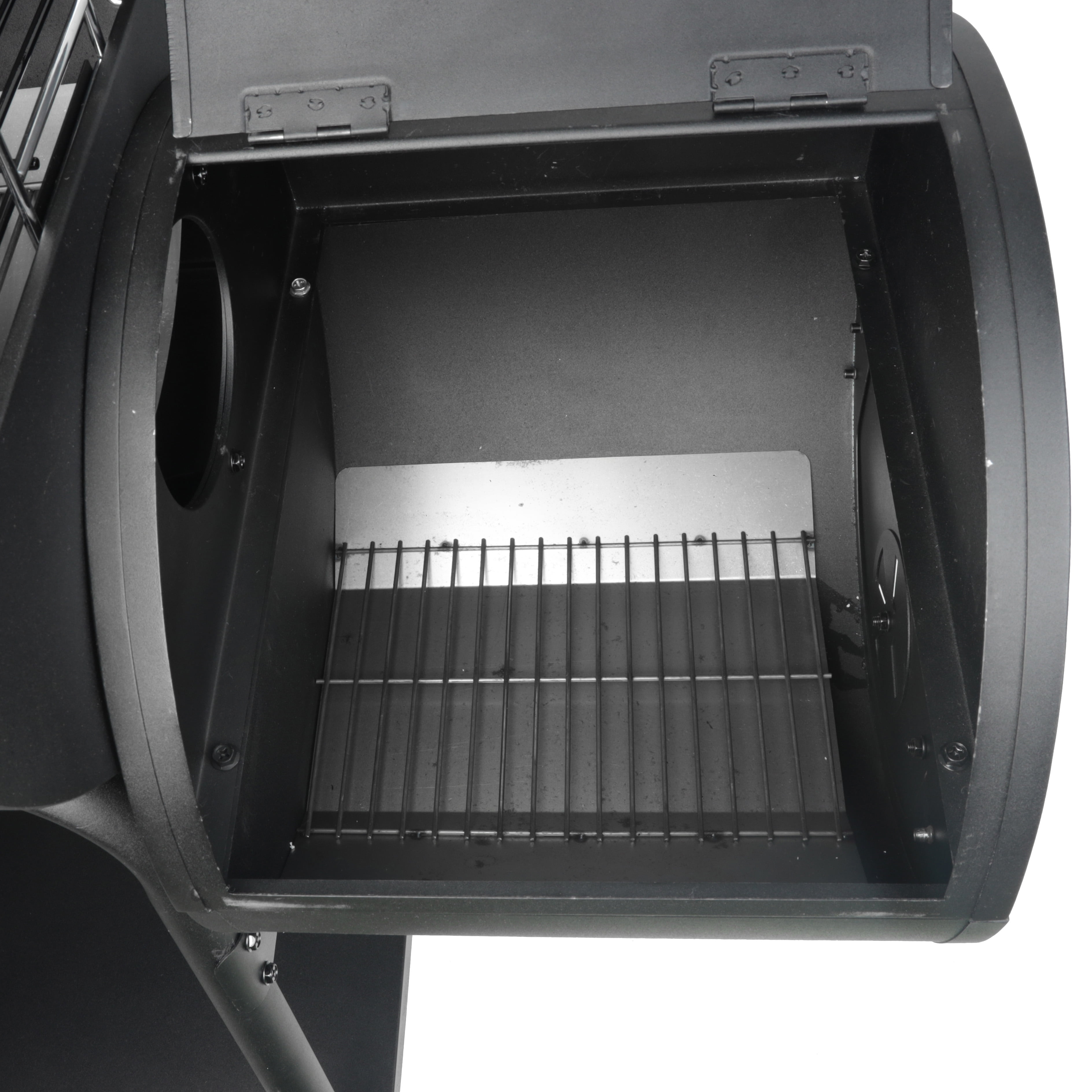 28" Offset Charcoal BBQ Smoker Grill, Black