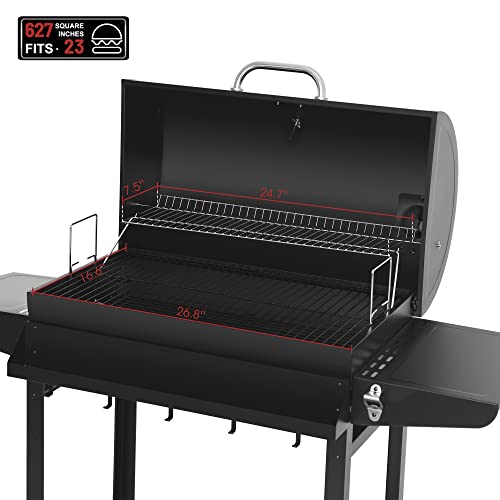 Royal Gourmet Barrel Charcoal Grill - Backyard BBQ Party