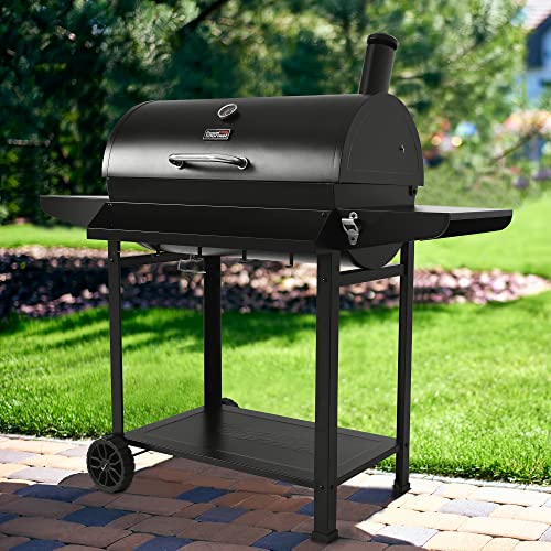 Royal Gourmet Barrel Charcoal Grill - Backyard BBQ Party