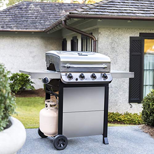 Char-Broil 4-Burner Grill with Side Burner - Stainless Steel