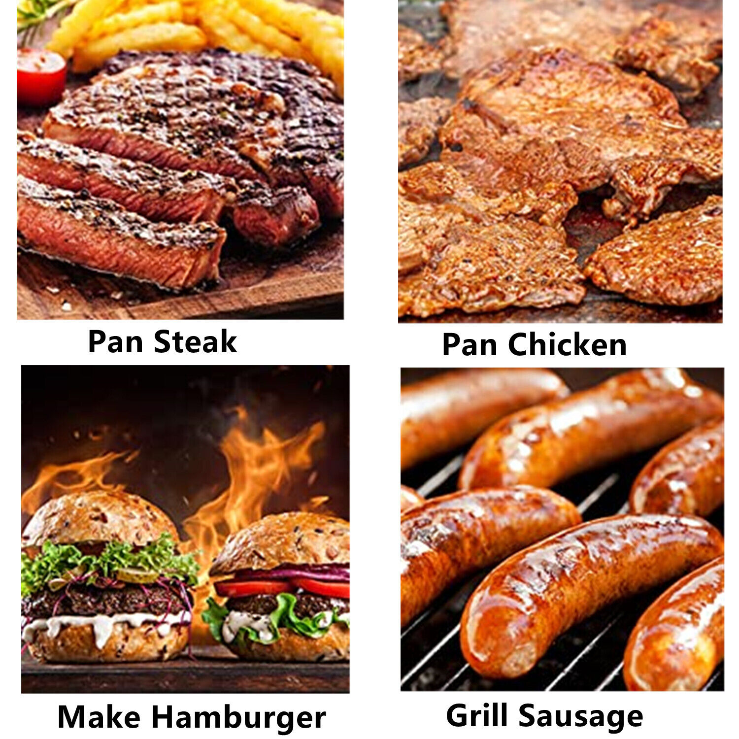 2 Burner Flat Top Griddle BBQ Grill