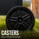 Blue Propane Gas Grill with 4 Burners and Side Burner