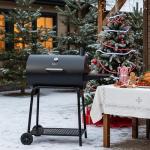 30" Barrel Charcoal Grill with Side Table - Royal Gourmet