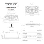 Empava 5-Burner Gas Cooktop in Black Glass