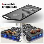 5-Burner Gas Cooktop with Reversible Grill/Griddle