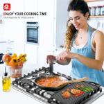 5-Burner Gas Cooktop with Reversible Grill/Griddle