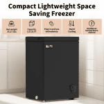 WANAI 3.5 Cubic Foot Chest Freezer with Basket