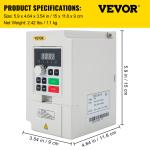 VEVOR 220V 3KW 4HP CNC Motor Inverter