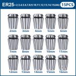 15-Piece ER25 Collet Set for CNC Machines
