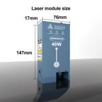 40W Laser Module with Air Assist and Fixed Focus