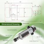 800W Air-Cooled Spindle Motor Kit with Controller