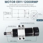 RATTMMOTOR 500W CNC Air Cooled Spindle Motor