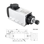 220V 3KW Air Cooled CNC Spindle Motor Kit