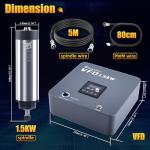 FoxAlien 1.5KW CNC Spindle Motor Kit 24000 RPM