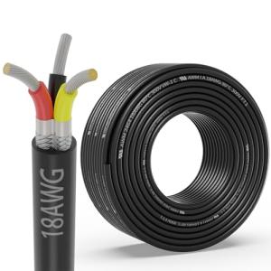 18 Gauge 3 Conductor Shielded Wire 100FT