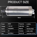 800W Water Cooled Spindle Kit with VFD
