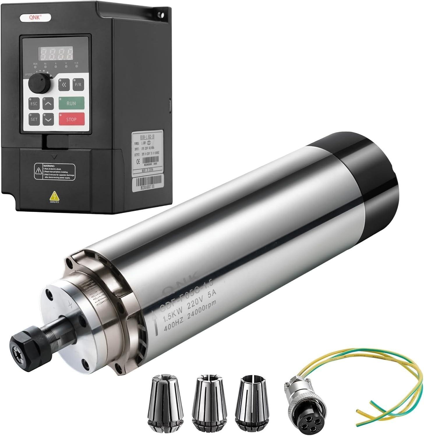 1.5KW Air Cooled Spindle Motor & VFD Set