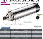 Air Cooled 1.5KW CNC Spindle Motor 24000RPM