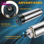 Air Cooled 1.5KW CNC Spindle Motor 24000RPM