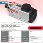 2.2KW Air-Cooled Square Spindle Motor for CNC