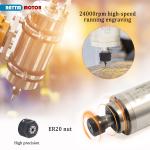 2.2KW Water Cooled CNC Spindle Motor ER20