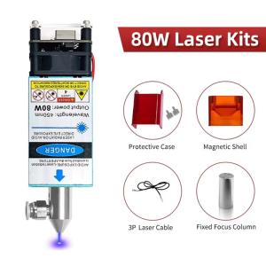 80W Blue Laser Module with Air Assist for CNC