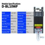 80W Laser Module with Air Assist for CNC