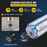 2.2KW Air Cooled CNC Spindle Motor 80MM