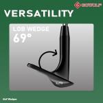 Gowolf 69 Degree Right-Hand Golf Wedge - Black