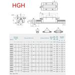 HGR 20 Linear Guide Rail Set with Bearings