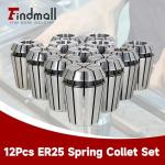 ER25 12-Piece Collet Set for CNC Machines